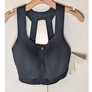 All In Motion Black Front Zipper Bra 38DD